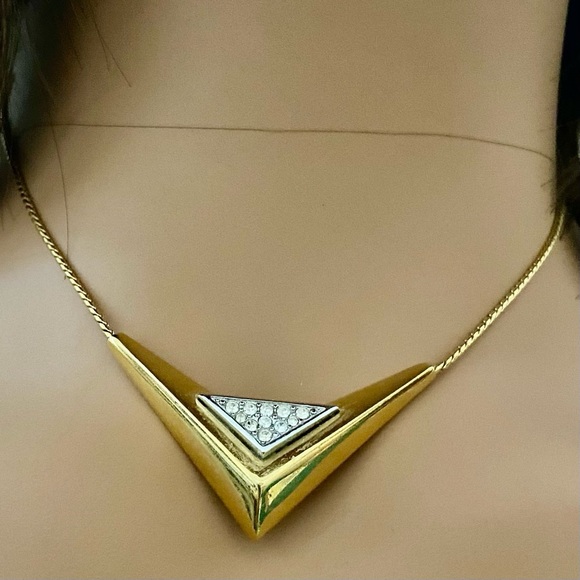 Vintage, Givenchy 1979 Paris- New York Gold Tone w/ Crystal...